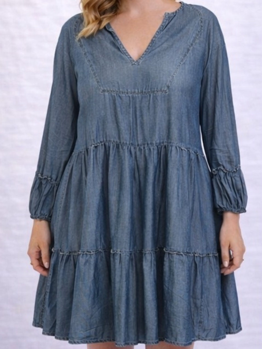 Signature by Robbie Bee Plus Size Denim Dress - 2XL